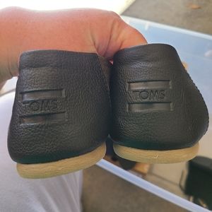 New Green Toms with Black leather heel